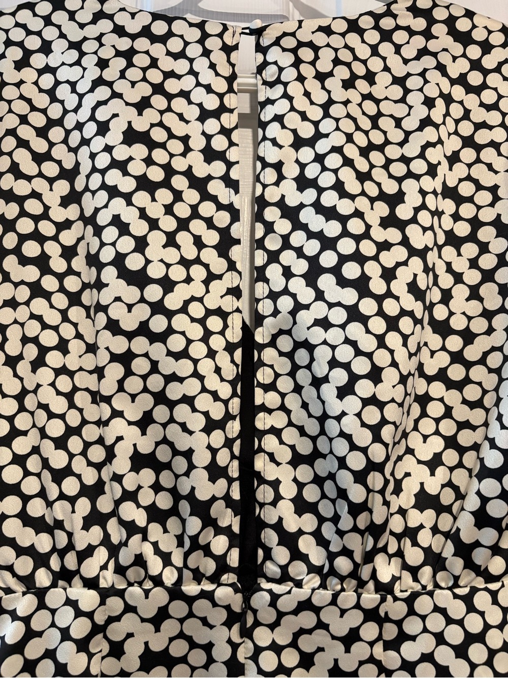 Dynamite Black White Polka Dot Wrap Mini Dress Office Siren Parisian Chic S - Picture 5 of 8